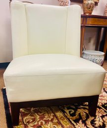 Design Within Reach Christian Liagre Cream White Leather Chair