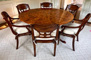 Theodore Alexander Dining Chairs With One Of A Kind Antique Round Table