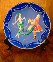 Limited Edition Erte Father Christmas Plate 9.5' Diameter