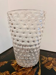 Tall Beaded Glass Vase
