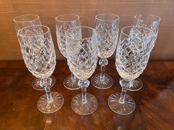 Set Of 7 Waterford Crystal Powerscourt Wine Glasses