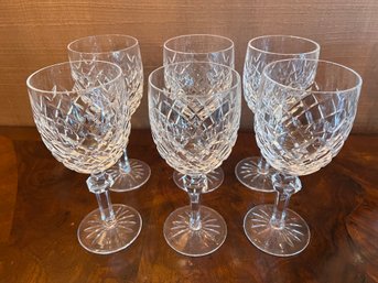 Set Of 6 Waterford Crystal Powerscourt Water Goblets Glasses (Set 2)
