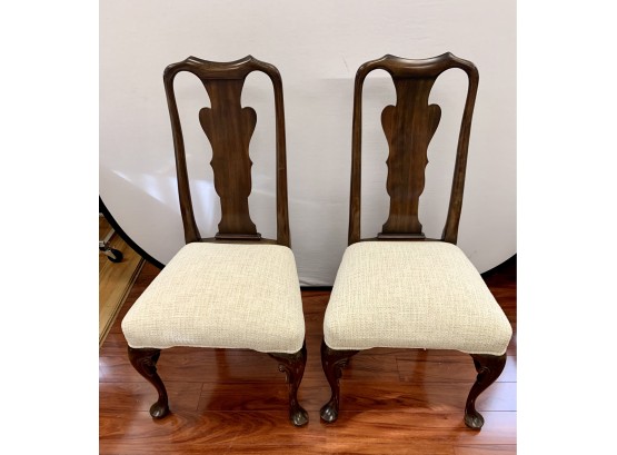 Pair Of Mahogany Chippendale Dining Room Chairs