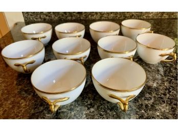 Rare Higgins And Selter D&C Fine Porcelain Set Of 10 Soup Cups Teacups