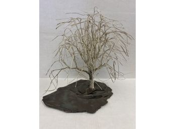 Hand Crafted Wire Bonsai Tree Scupture