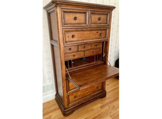 CHERRY HIGHBOY DRESSER WITH SECRETARY HIDDEN DESK WRITING TABLE - Delivery Available