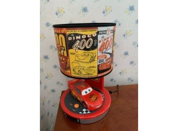 WHIMSICAL RED RACE CAR  DESK LAMP FROM THE CARS MOVIE