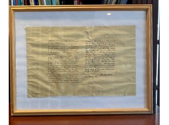 RARE COLLECTIBLE FRAMED REPLICA OF ABRAHAM LINCOLN HISTORIC GETTYSBURG ADDRESS