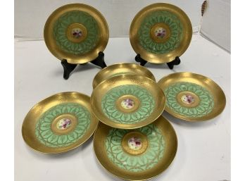 RARE ANTIQUE SET OF SEVEN MATCHING LIMOGES CHINA PLATES DISHES