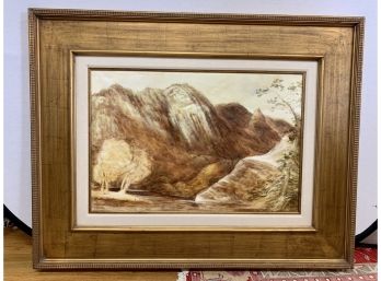 LILLIAN AUGUST XL MONUMENTAL SIZED ORIGNAL ABSTRACT OIL PAINTING IN GILTWOOD FRAME