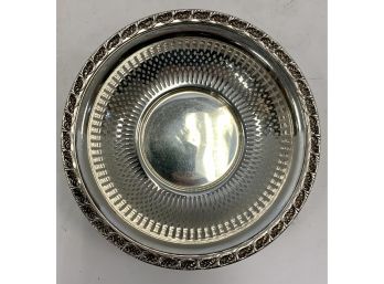 STERLING SILVER PIERCED BOWL BY WHITING TROY OUNCES 2.56
