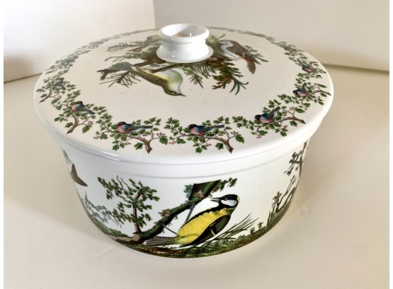 Sought After Portmeirion Covered Casserole Dish With Birds Of Britain By E. Donovan