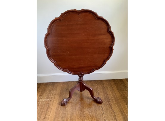 Antique Mahogany Pie Crust Table With Tilt Top