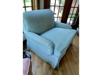 Upholstered Custom Club Chair In Seafoam Green