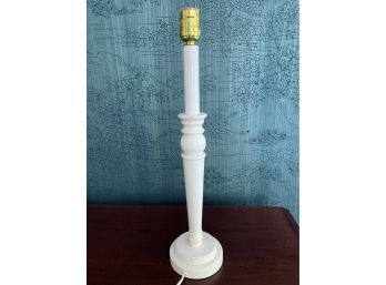 White Painted Candlestick Lamp