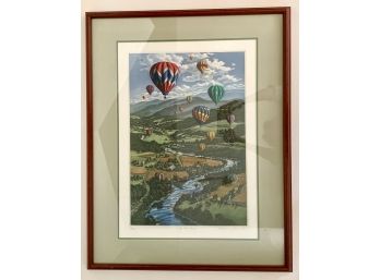 Limited Edition Lithograph Hot Air Balloon Signed Kathleen Cantin