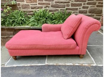 Dark Pink Upholstered Chaise 64' Wide