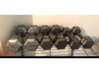 Lot Of Weights Barbells Home Gym Six In All