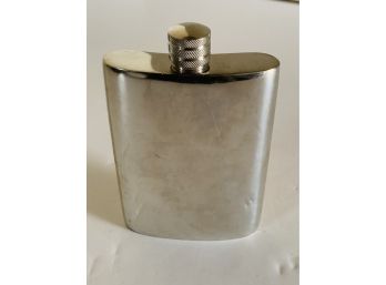 Silver Brown Dickerson Whiskey Liquor Flask