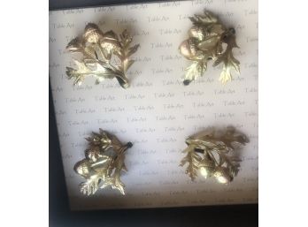 Set Of Twelve Leaf Decorative Napkin Rings
