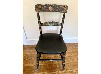 19th Century Black Painted Primitive Chair