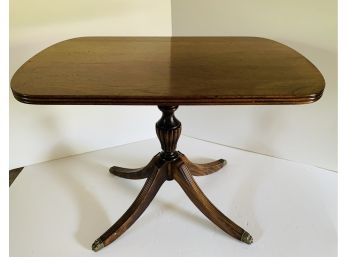 Elegant Antique Small Mahogany Pedestal End Table 26' By 16' By 18'