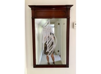 Elegant Mahogany Wall Mantel Mantle Mirror 25 Wide By 37' Tall