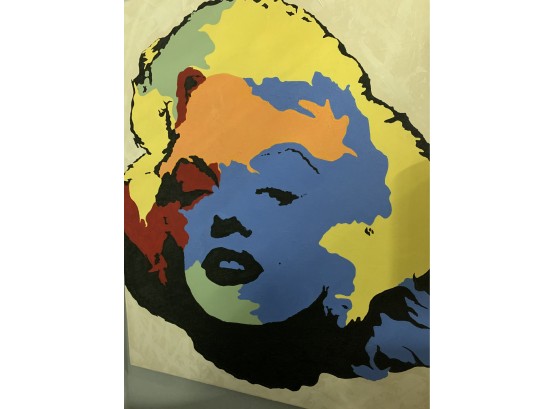 Large Marilyn Monroe Original Oil Painting Signed By The Artist Giordano 1960's