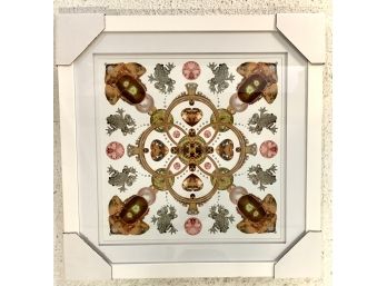 Magnificent Frog And Pink Jewels Kaleidoscope Print