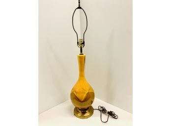 Mid Century Modern Gold Drip Ceramic Table Lamp