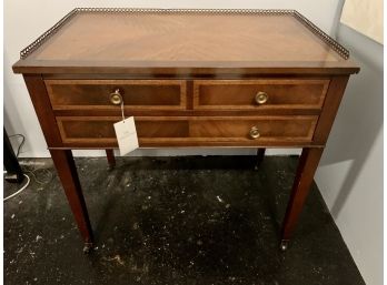 Antique Mahogany Two Drawer End Table