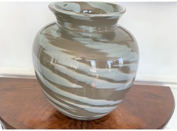 Large Signed Art Pottery Urn Vase