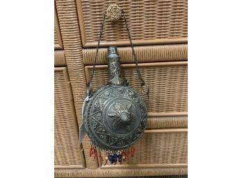 Hammered Metal Moroccan Flask Canteen