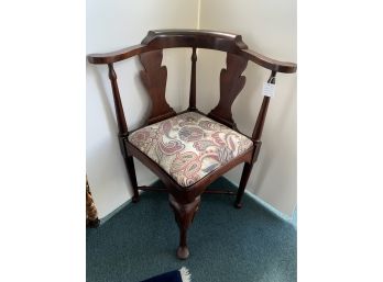 Exceptional Antique Mahogany Corner Chair First Of 2