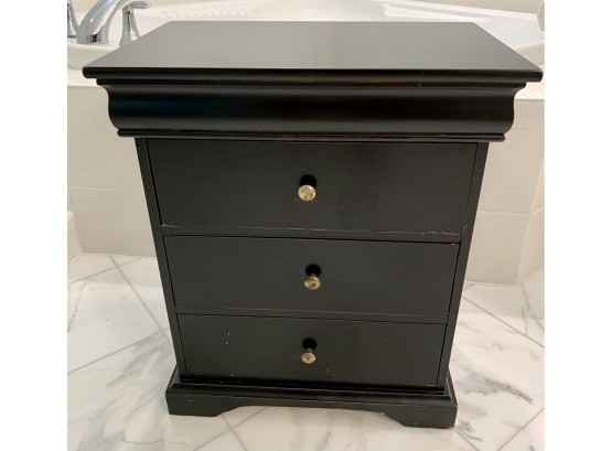 Italian Made Small Black Dresser Nightstand
