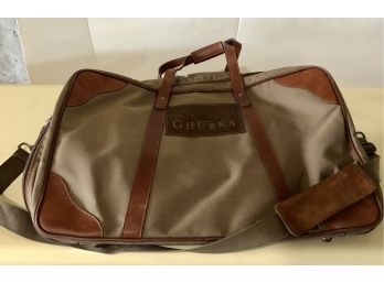 Rare Ghurka Travel Duffle Overnight Bag