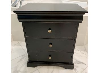 Italian Made Small Black Dresser Nightstand