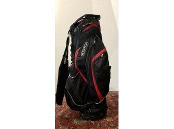 Ogio Mens Black And Red Lightweight Golf Bag