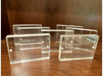 Set Of 7 Lucite Picture Photo Frames