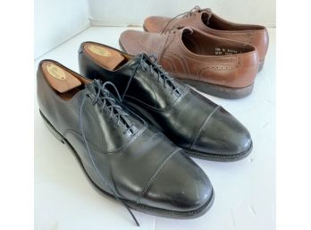 Two Pairs Of Allen Edmonds Leather Dress Shoes Oxfords 10.5 Mens