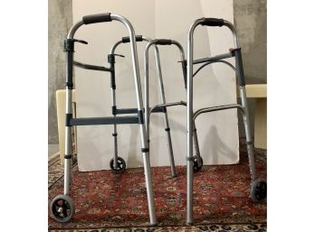Pair Of Drive Medical Crutches Walkers On Casters