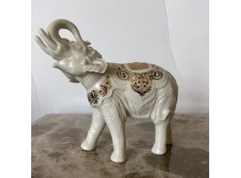 Lenox Porcelain Elephant Figurine With Gilt Accents