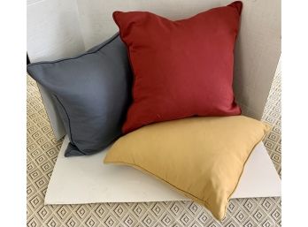 Trio Of Colorful Designer Pillows