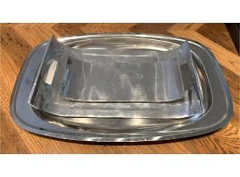 Lot Of Three Silver Serving Trays