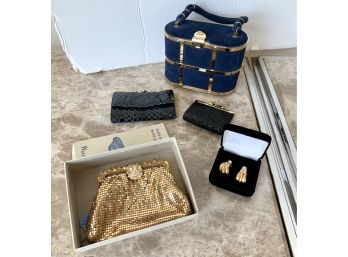 Group Of 5 Evening Essentials Including Purses, Bags, Pocketbook And Earrings