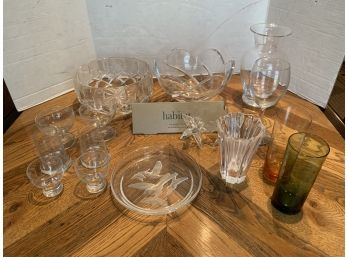 Lot Of Glass Serving Pieces
