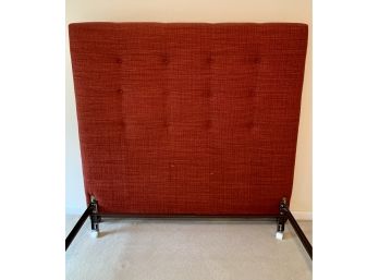 Tall Custom Red Tufted Upholstered Headboard Queen