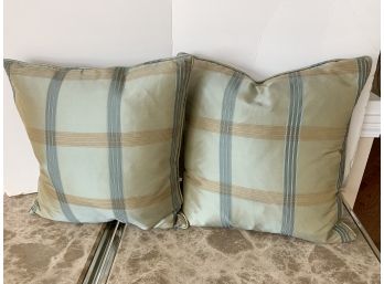 Two Silk Designer Pillows