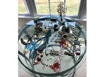 Lot Of Over 25 Pieces Of Costume Jewelry