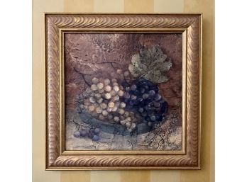 Signed Original Painting Of Grapes